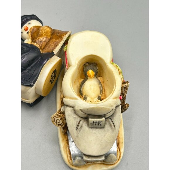 Harmony Kingdom 'Easy Slider' Snowman Snowmobile Figurine Made in England - Picture 8 of 12